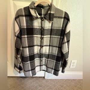 Plaid Button Down Jacket